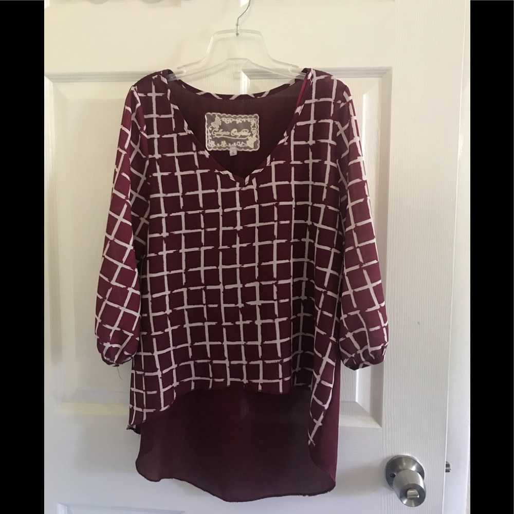 Maroon Top Size Small